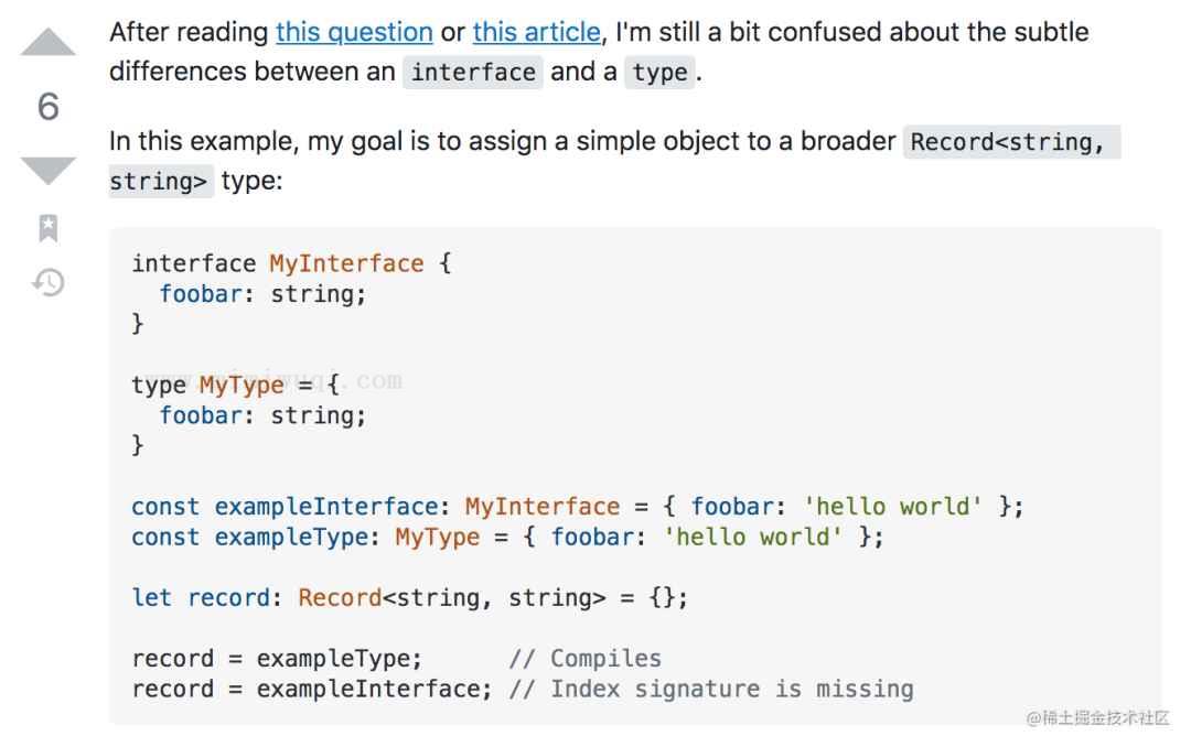 TypeScript中的 type 与 interface 的区别是什么? 1 TypeScript中的 type 与 interface 的区别是什么? 1