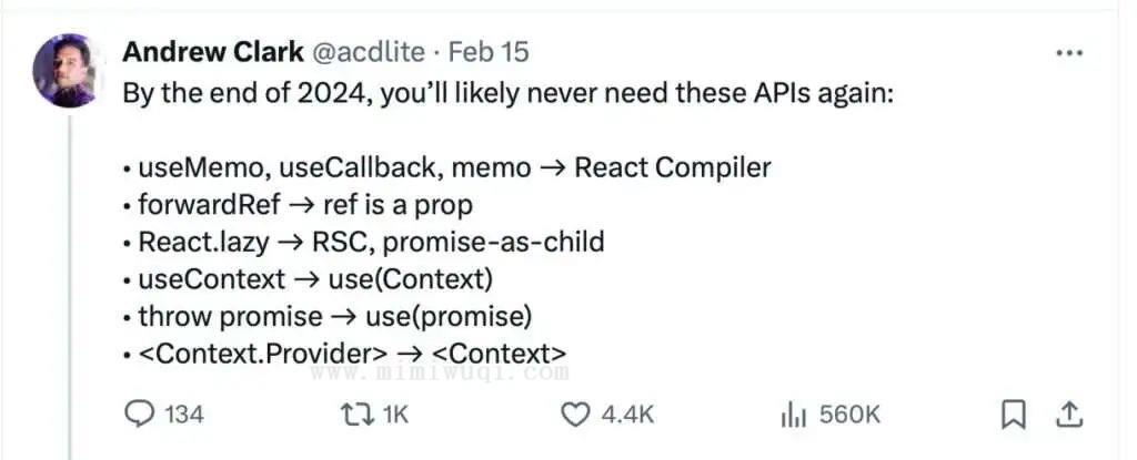 React 19 革新<a href=https://www.mimiwuqi.com target=_blank class=infotextkey>前端</a>开发,Instagram 已率先尝鲜 1 React 19 革新前端开发,Instagram 已率先尝鲜 1