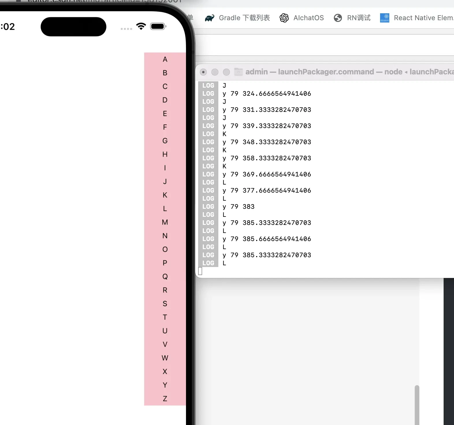 React Native仿微信通讯录侧边栏滑动选择代码 1 React Native仿微信通讯录侧边栏滑动选择代码 1